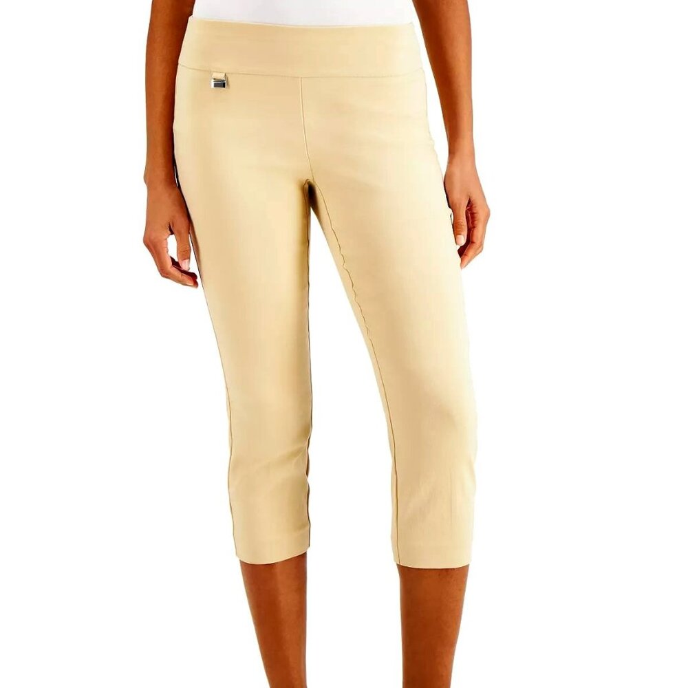 New Alfani Pull-On Capri with Tummy-Control Sand US Size 12